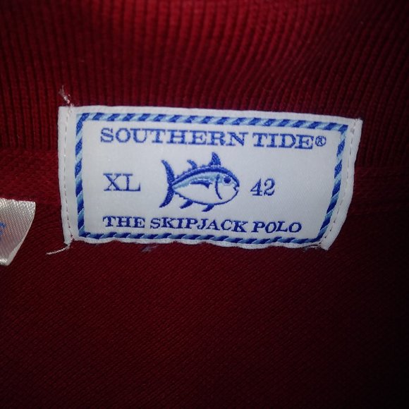 Southern Tides Skipjack polo XL Burgundy - Picture 4 of 4
